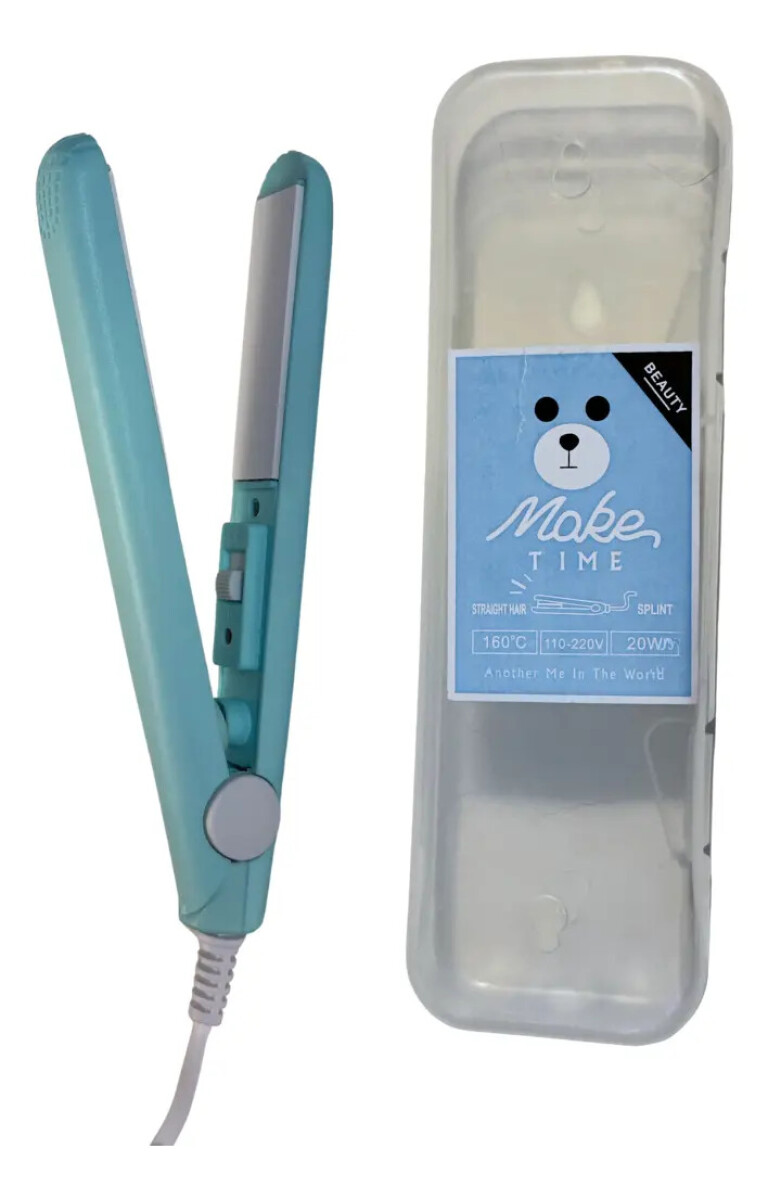 Mini planchita de pelo - Celeste 
