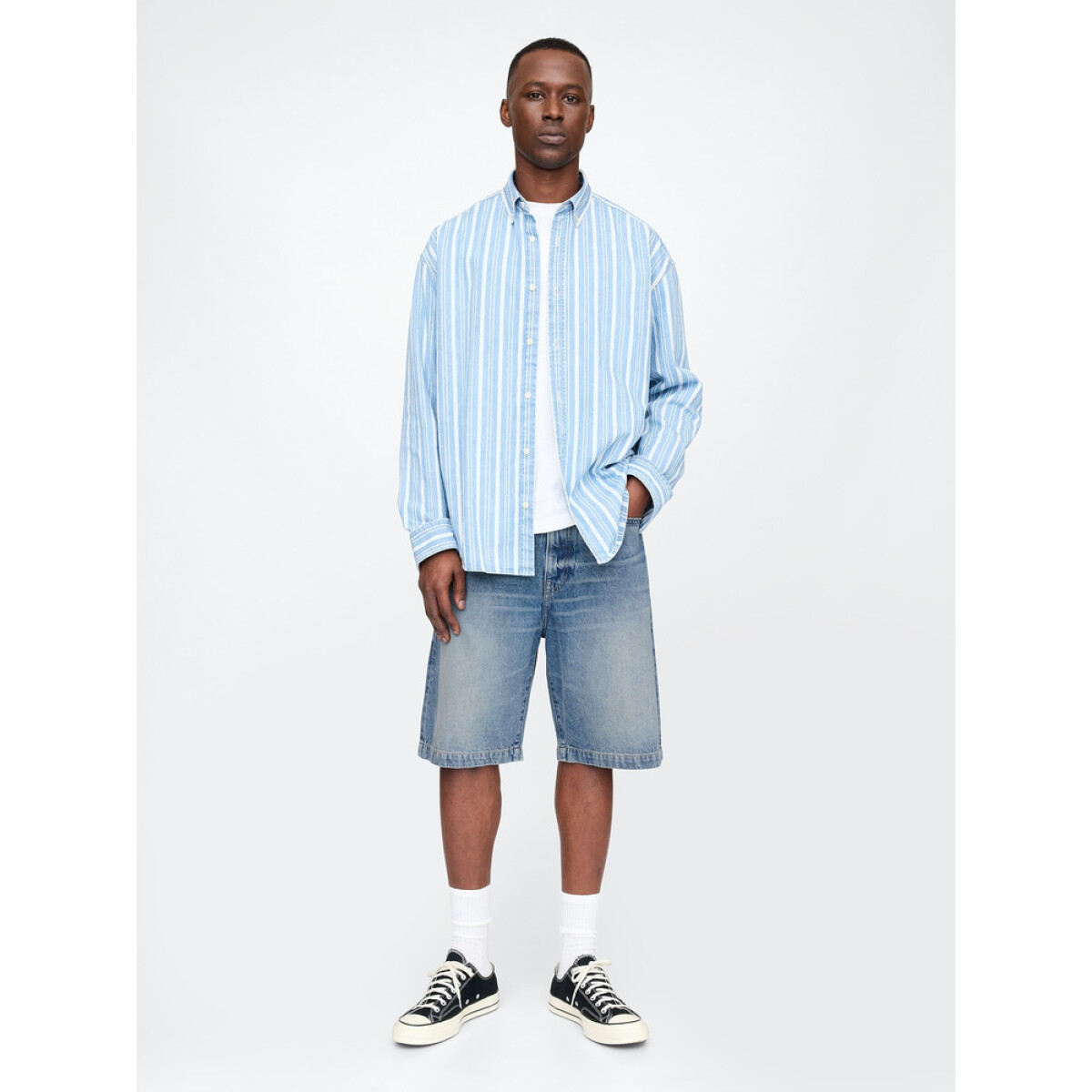 DENIM SHORT DARK WASH - DARK WASH 