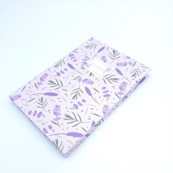 Cuaderno floreado A6 violeta