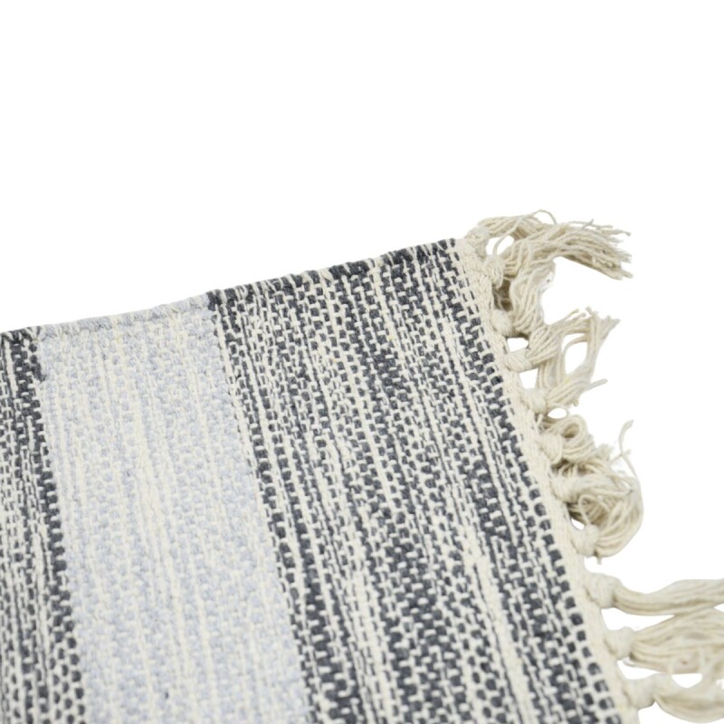 Alfombra con flecos 69x114cm AZUL Y GRIS