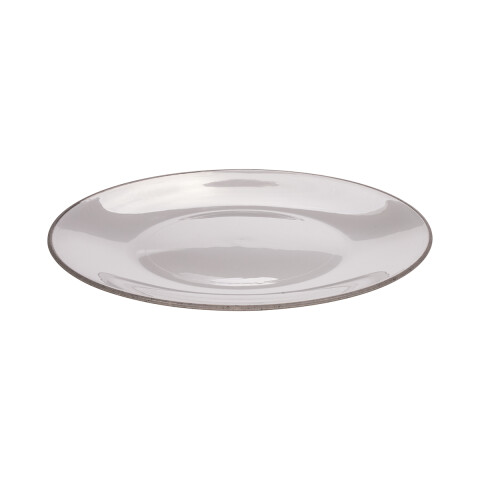 Plato Plástica Gourmet Redondo 26 cm GRIS