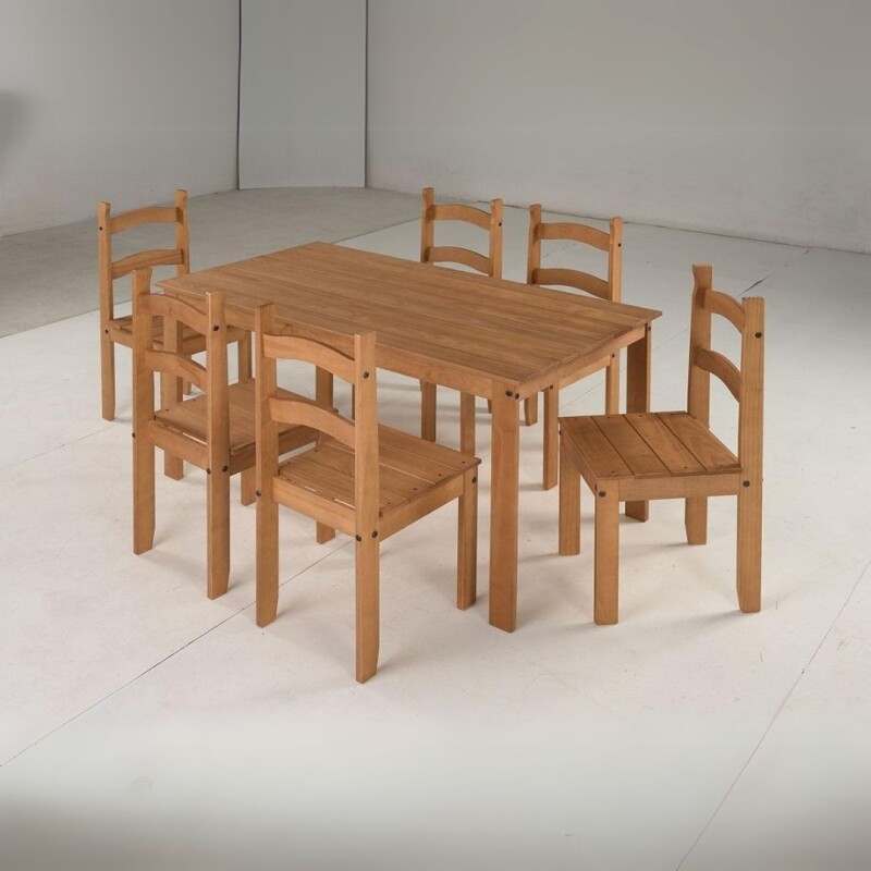 Juego de Comedor Francine 6 Sillas Natural Juego de Comedor Francine 6 Sillas Natural