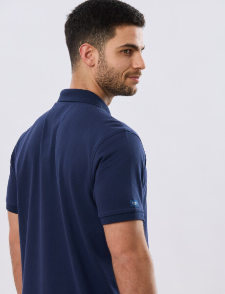 REMERA POLO LISA PIQUÉ Azul