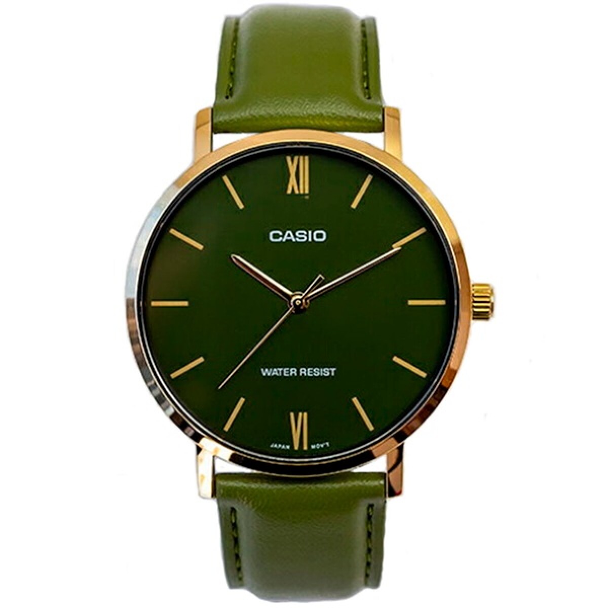 Reloj Casio Cuero Clasico Verde 