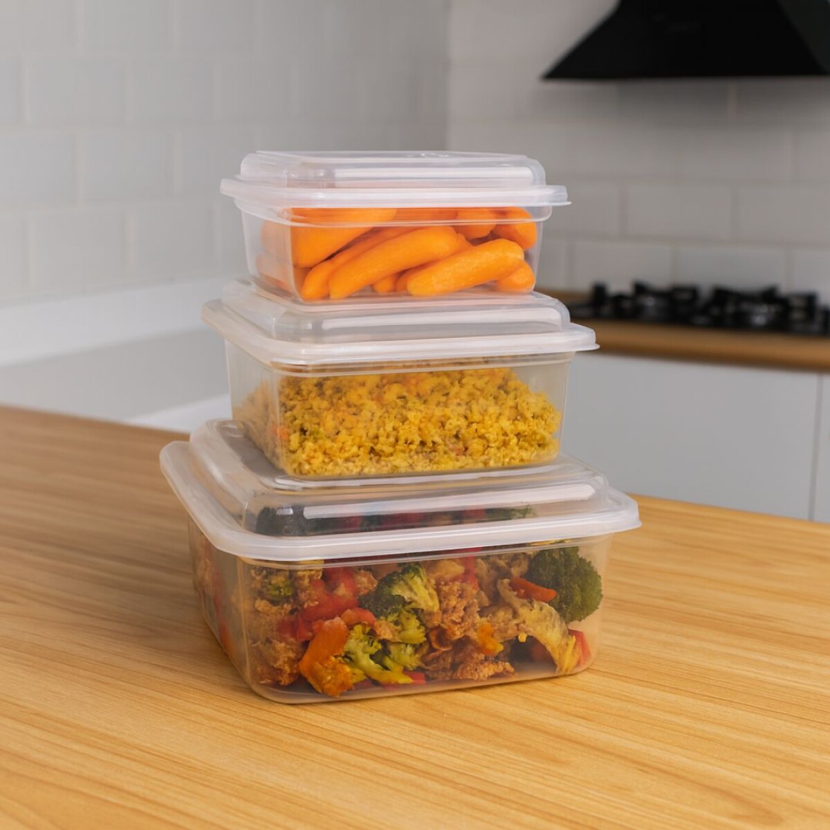 PACK X 3 VIANDAS ALIMENTOS 