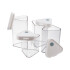 Set De 4 Frascos Hermeticos Plasticos Triangulares Con Tapa Set De 4 Frascos Hermeticos Plasticos Triangulares Con Tapa