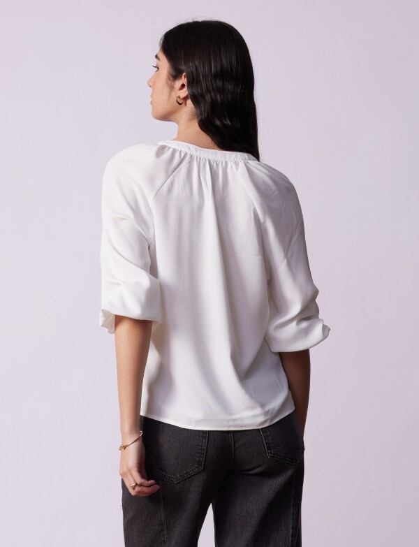 Blusa Botones BLANCO