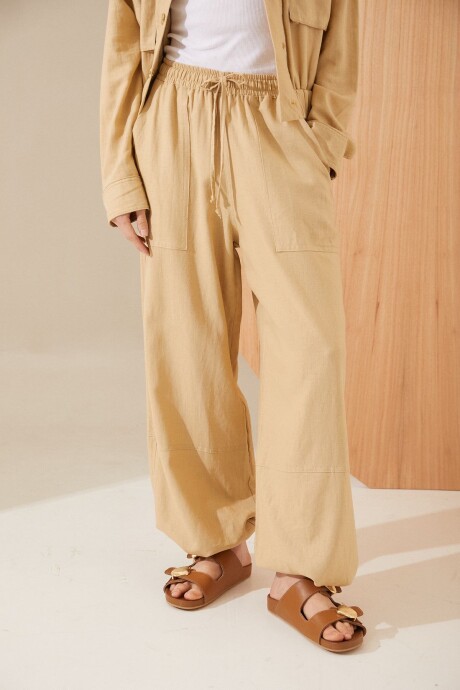 PANTALON TROPICAL BEIGE