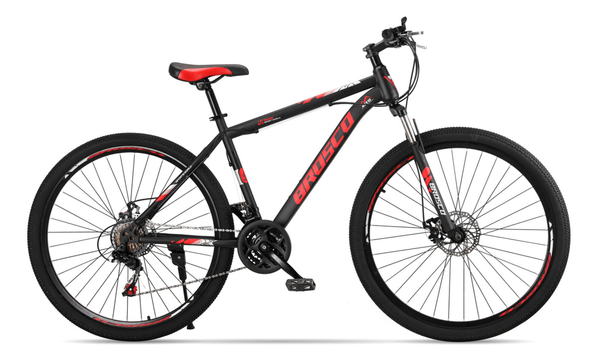 Bicicleta Montaña Rodado 26 Con 21 De Velocidad Aro 26 - Rojo 