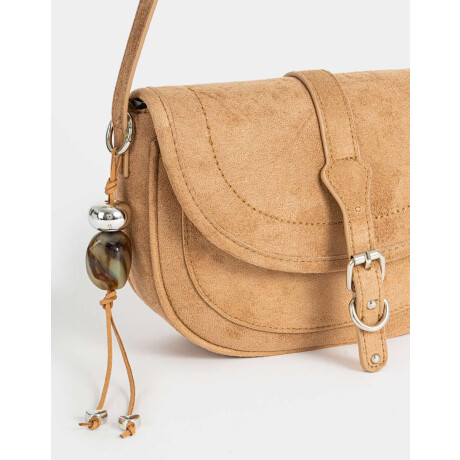 Bandolera Suede Uva Marron Camel