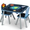 Juego de mesa y dos sillas con almacenamiento Sistema solar Juego de mesa y dos sillas con almacenamiento Sistema solar
