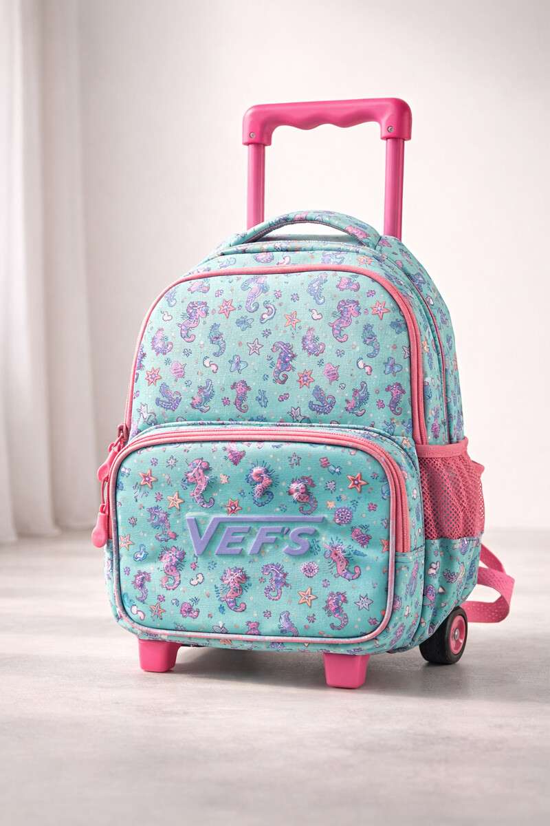 Mochila con Rueditas - Caballos de mar 