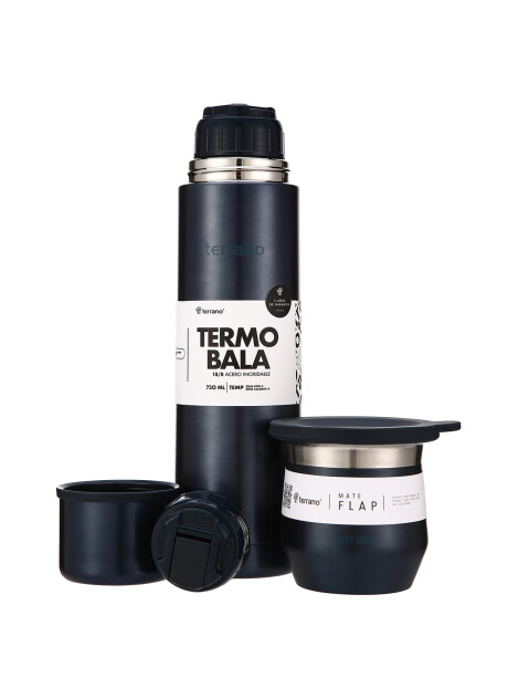 Kit Acero Bala Metalizado - 750mL + Mate Flap 6964026234853