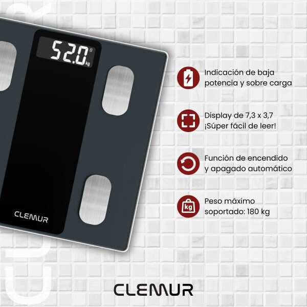 Balanza Inteligente De Baño Digital Pesa Smart App Bluetooth Imback Color Gris Oscuro Balanza Inteligente De Baño Digital Pesa Smart App Bluetooth Imback Color Gris Oscuro