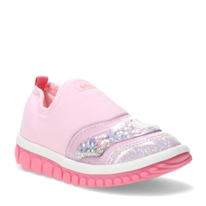Championes Infantiles Bibi Roller 2.0 Glitter Rosa - Plateado