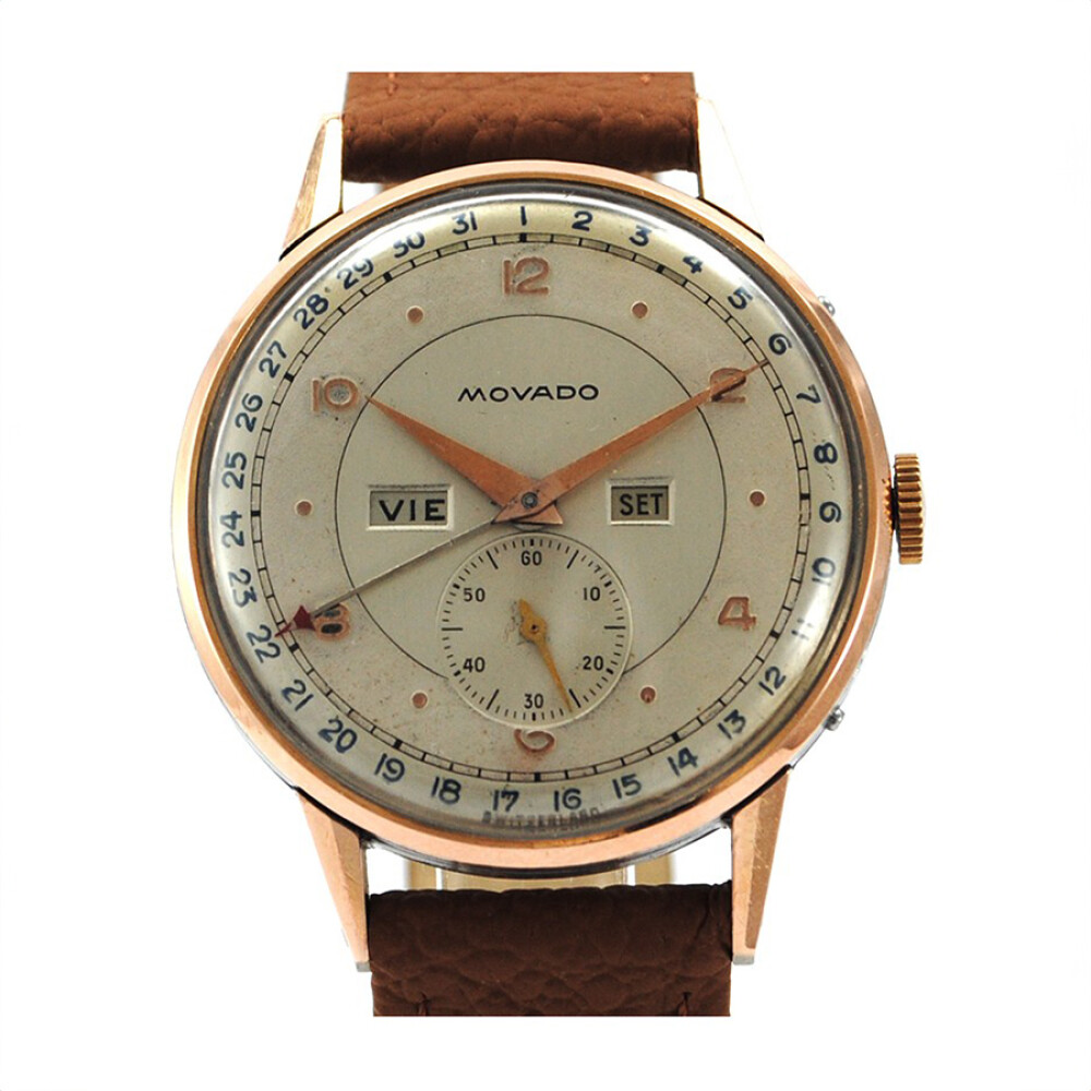 Movado Triple Calendario 14836 Calibre 470 Enchapado En Oro Y Acero Inoxidable 36 Mm Movado Triple Calendario 14836 Calibre 470 Enchapado En Oro Y Acero Inoxidable 36 Mm