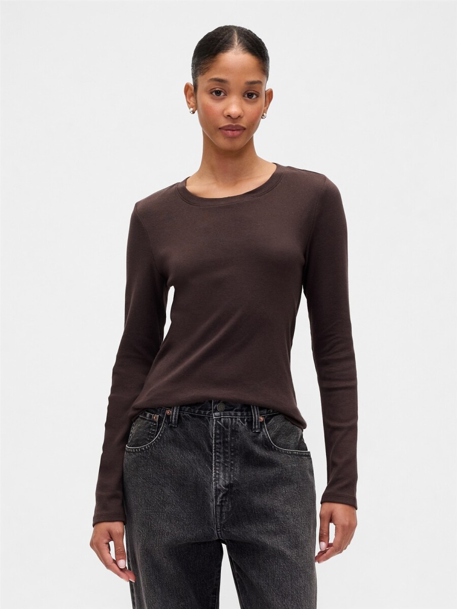 Remera Manga Larga Mujer - Terra Brown 