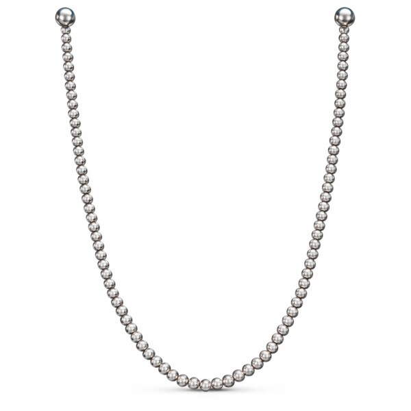 Cadena Bolitas -Plata 925 sinpiedra