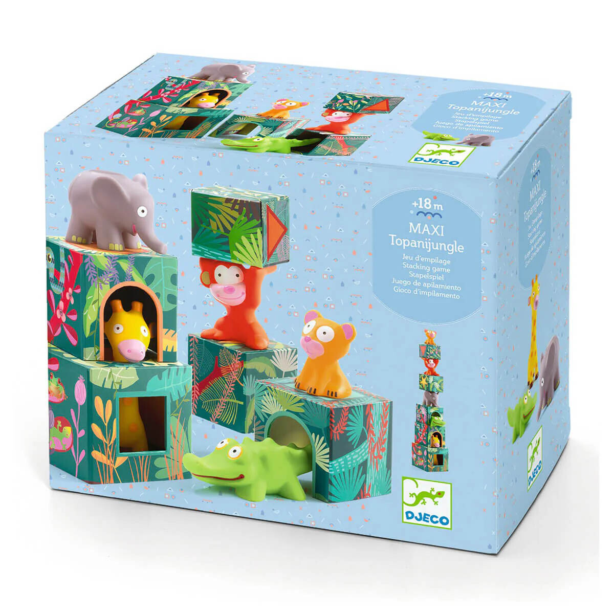 Apilable Animales Bloques Maxi Topanijungle Djeco 