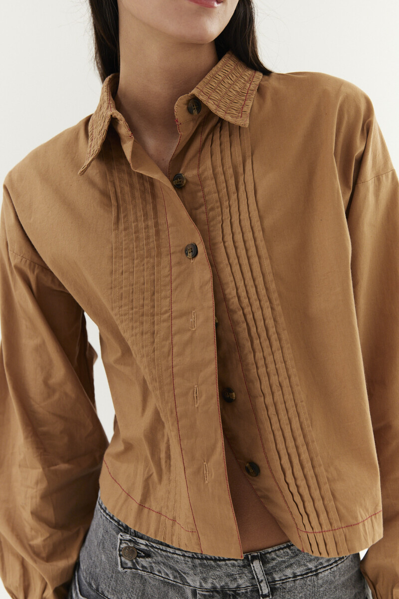 Camisa Smok Beige