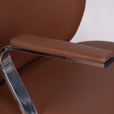 SILLA DE ESCRITORIO PU MARRON D-470