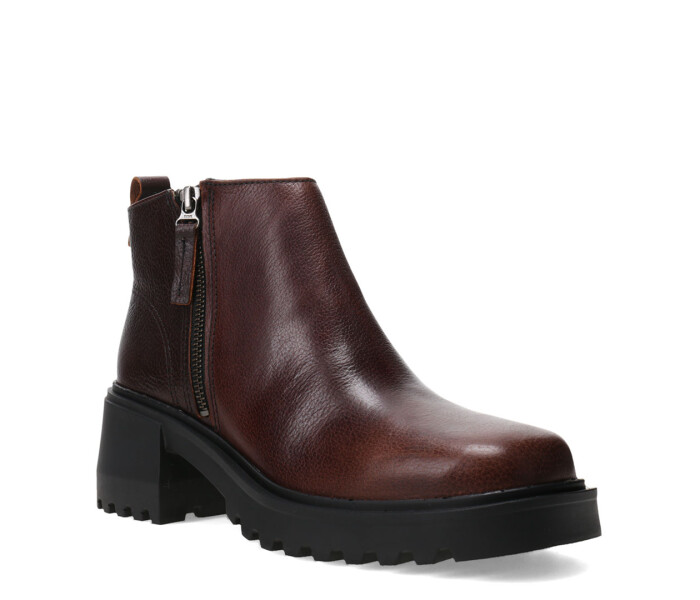 Bota de Mujer Bottero Caña Baja Con Cierre Bordó