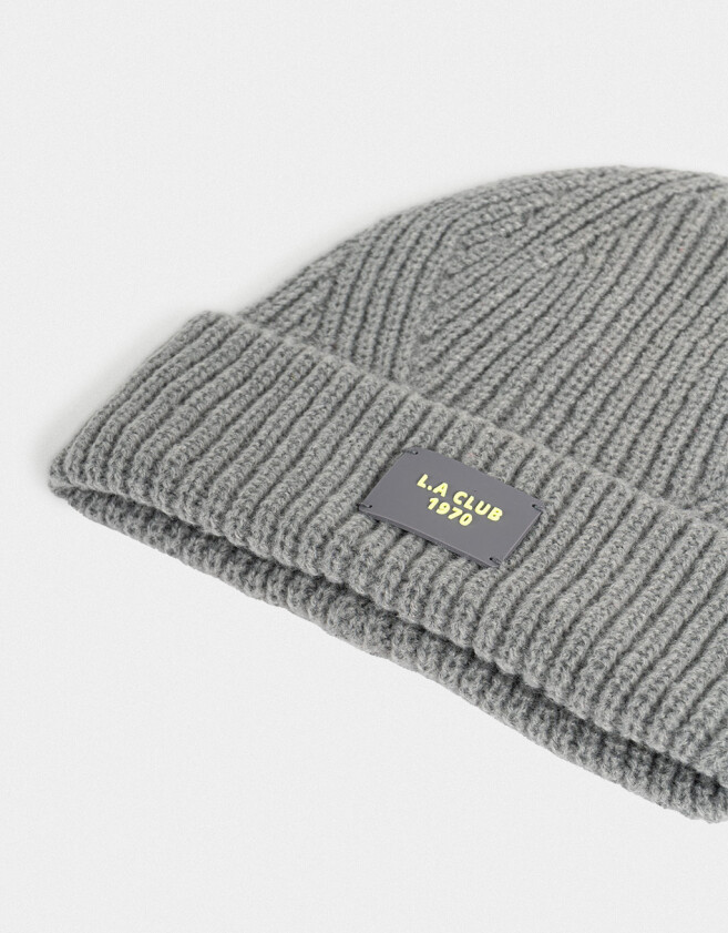 Gorro Clasico Gorro Tejido Texturado - Gris Claro