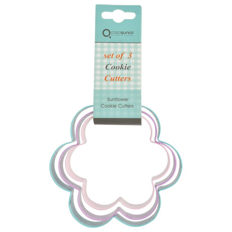 MOLDE CASASUNCO PARA GALLETAS X3PCS METAL FORMA FLOR O CUPCAKES SK-9151 MOLDE CASASUNCO PARA GALLETAS X3PCS METAL FORMA FLOR O CUPCAKES SK-9151