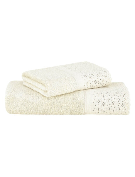 SET TOALLA BANO + TOALLA ROSTRO APLIQUE LOVELY BUDDEMEYER - 500 G/M2 - 3159 / MARFIL - 48X90 SET TOALLA BANO + TOALLA ROSTRO APLIQUE LOVELY BUDDEMEYER - 500 G/M2 - 3159 / MARFIL - 48X90