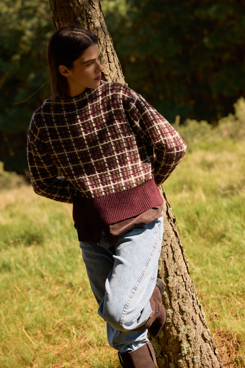 Sweater Chart Chocolate/Bordeaux