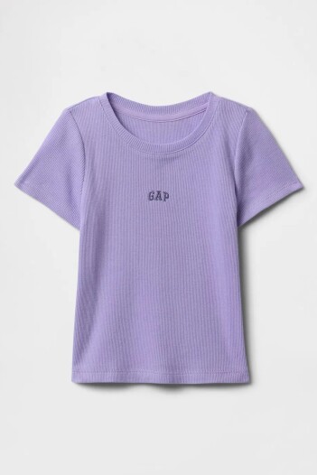 Remera Rib Logo Gap Toddler Niña Warm Violet 568
