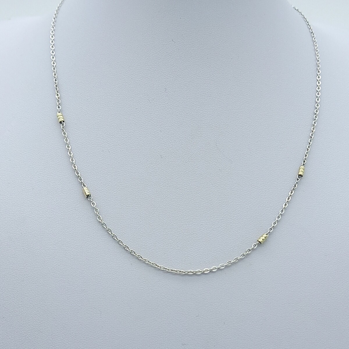 Cadena de plata 925 y double en oro 18 ktes. 