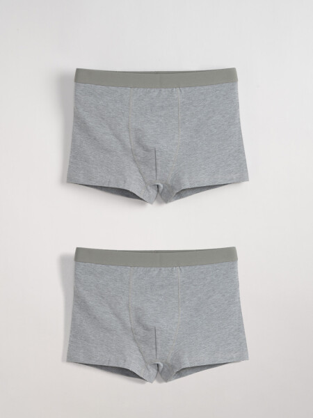Boxer algodón corto Gris Melange