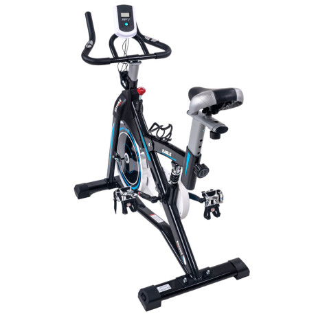 Bicicleta Spinning Expert Fitness Eagle 13Kg Profesional Amortiguador Azul-Negro