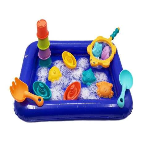 Set de Juguetes para Arena y Agua Incluye Palas Moldes Botes Multicolor