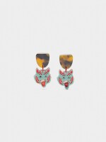 Pendientes Largos Colgante Tigre multicolor