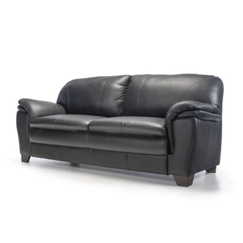 Sillón 100% Cuero - 3 Cuerpos - Monza Negro