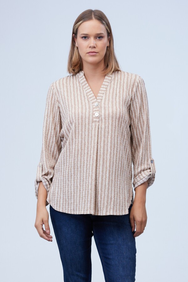 Blusa Casual BEIGE/MULTI