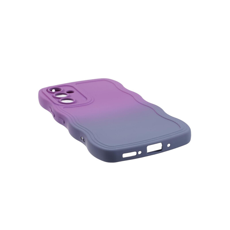 Protector Samsung Galaxy A34 ondulado degrade púrpura/azul Protector Samsung Galaxy A34 Ondulado Degrade Púrpura/azul