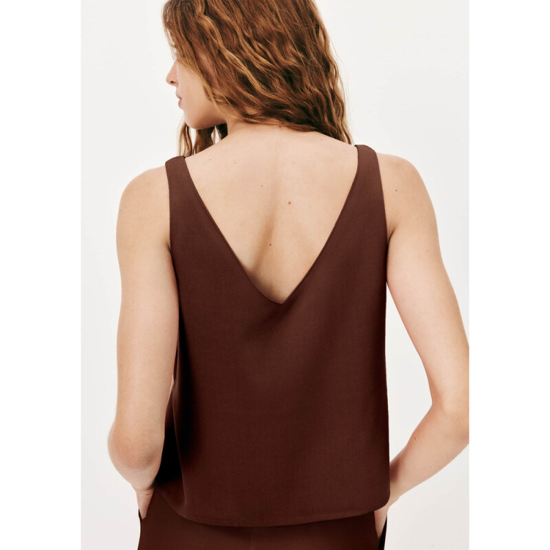 BLUSA SM FEM MARROM ESCURO