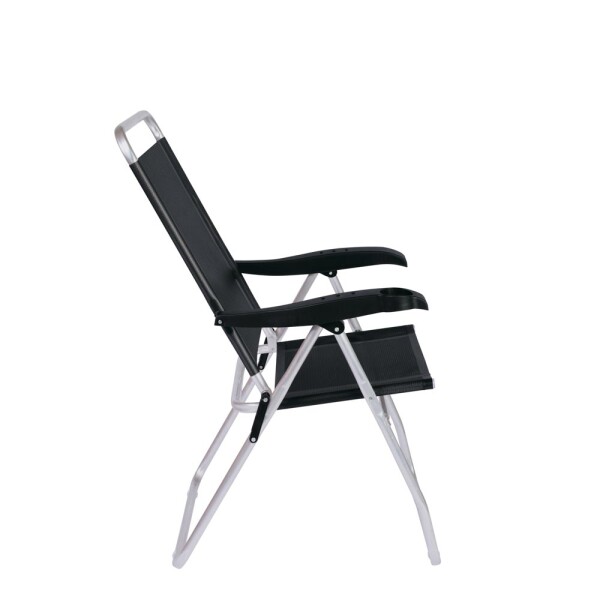 SILLA RECLINABLE 4 POSICIONES ALUMINIO BOREAL NEGRO