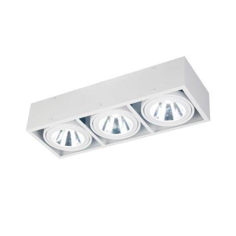 Lámpara de techo prisma rectangular blanco 3xAR111 IX9384
