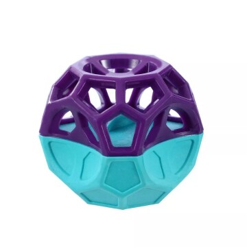 Juguete Pelota Rellenable Perro Con Sonido Resistente Morder Variante Color Violeta
