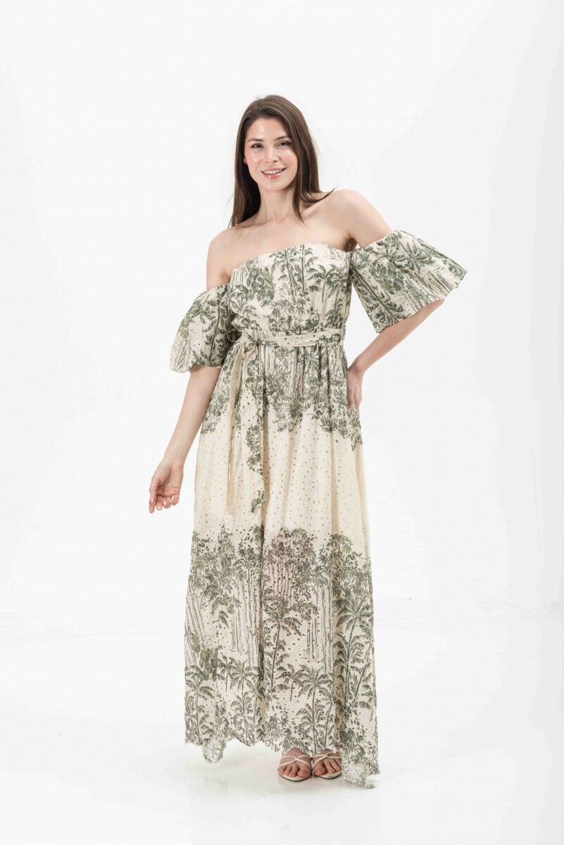 VESTIDO BRODERIE - VERDE 