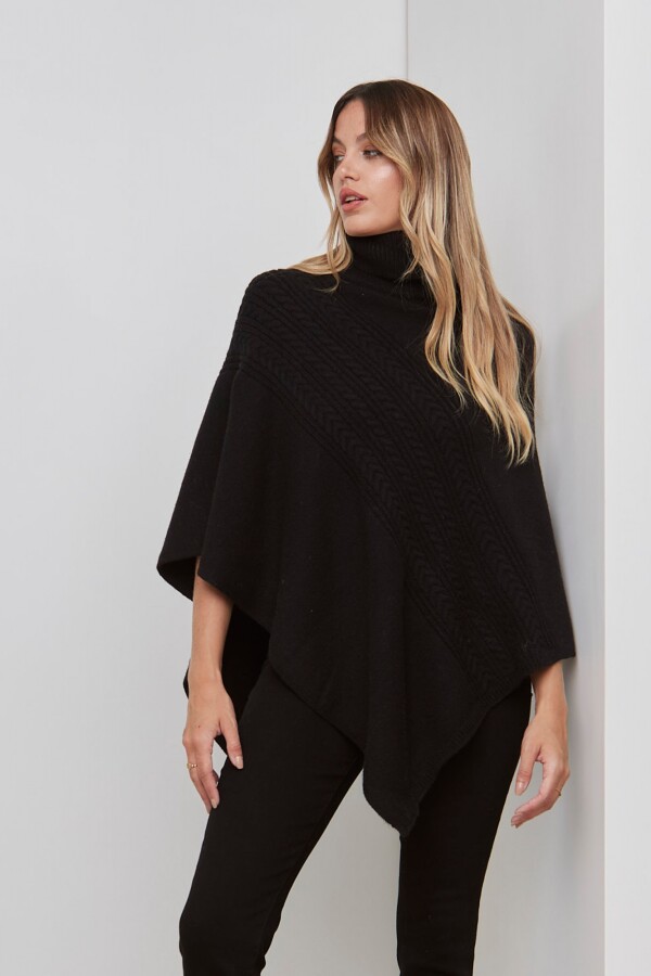 Poncho Trenza NEGRO