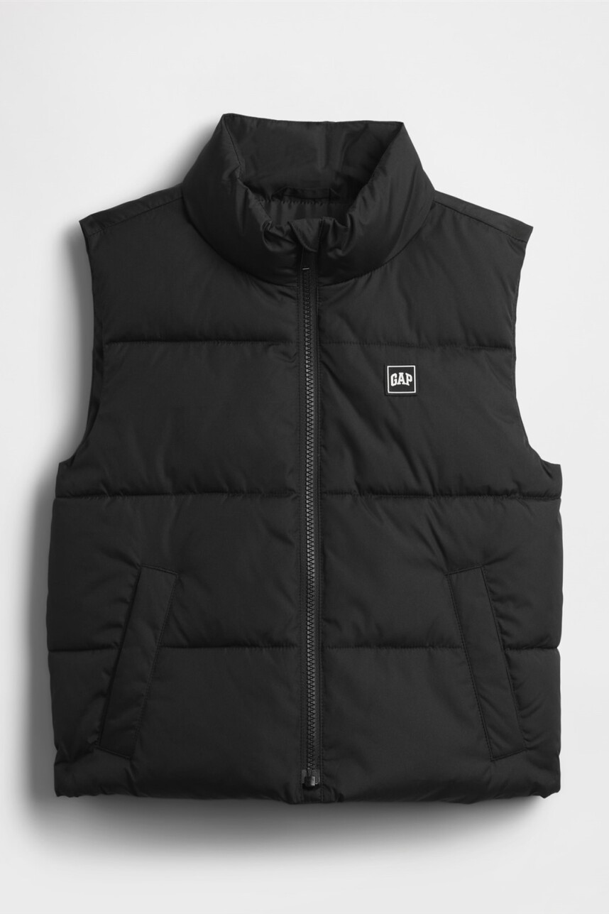 Chaleco Logo Gap Niña True Black