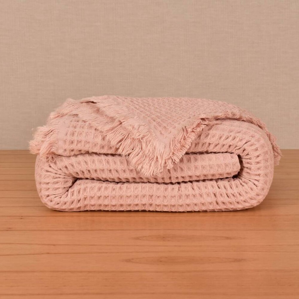 Manta Cloque Rosa