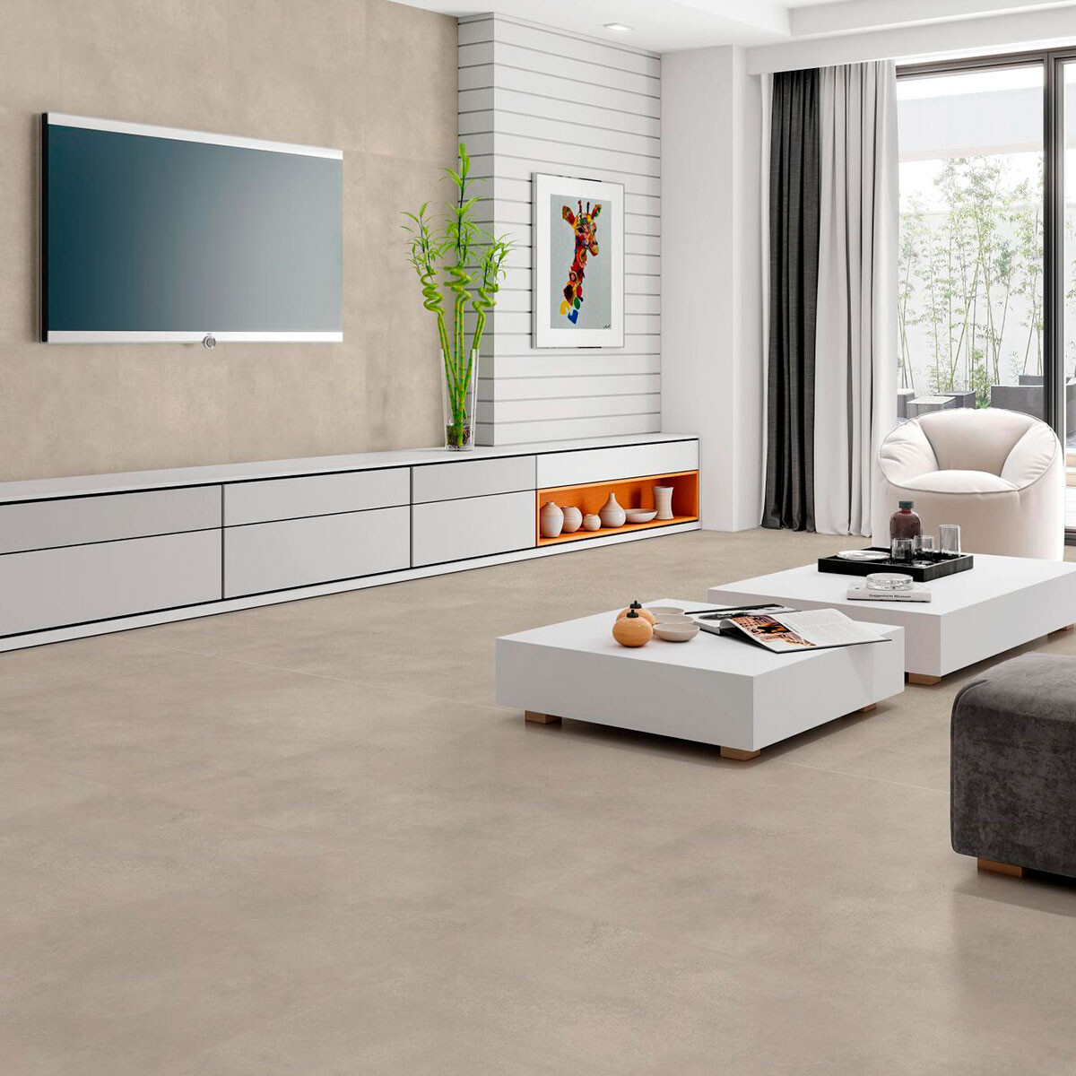 Porcelanato Para Piso Y Pared De X Acetinado Rectificado Gris Claro