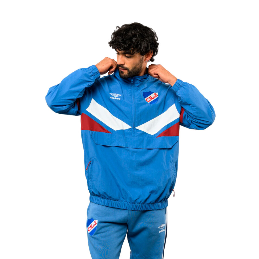 Buzo de Hombre Umbro Medio Cierre Frostbite Nacional Azul - Bordó