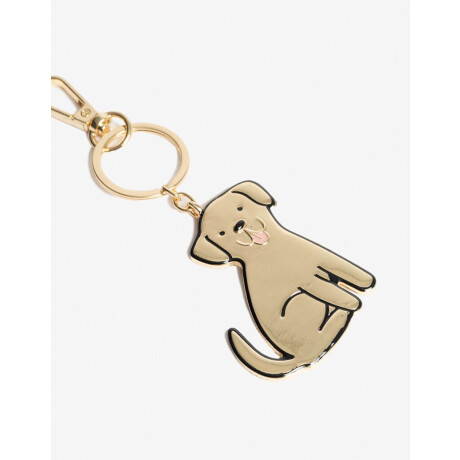 Llavero Y Bag Charm De Perrito Dorado